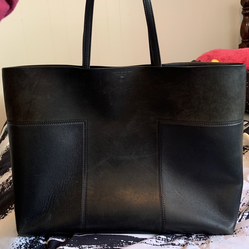 Tory Burch Block T Leather Tote